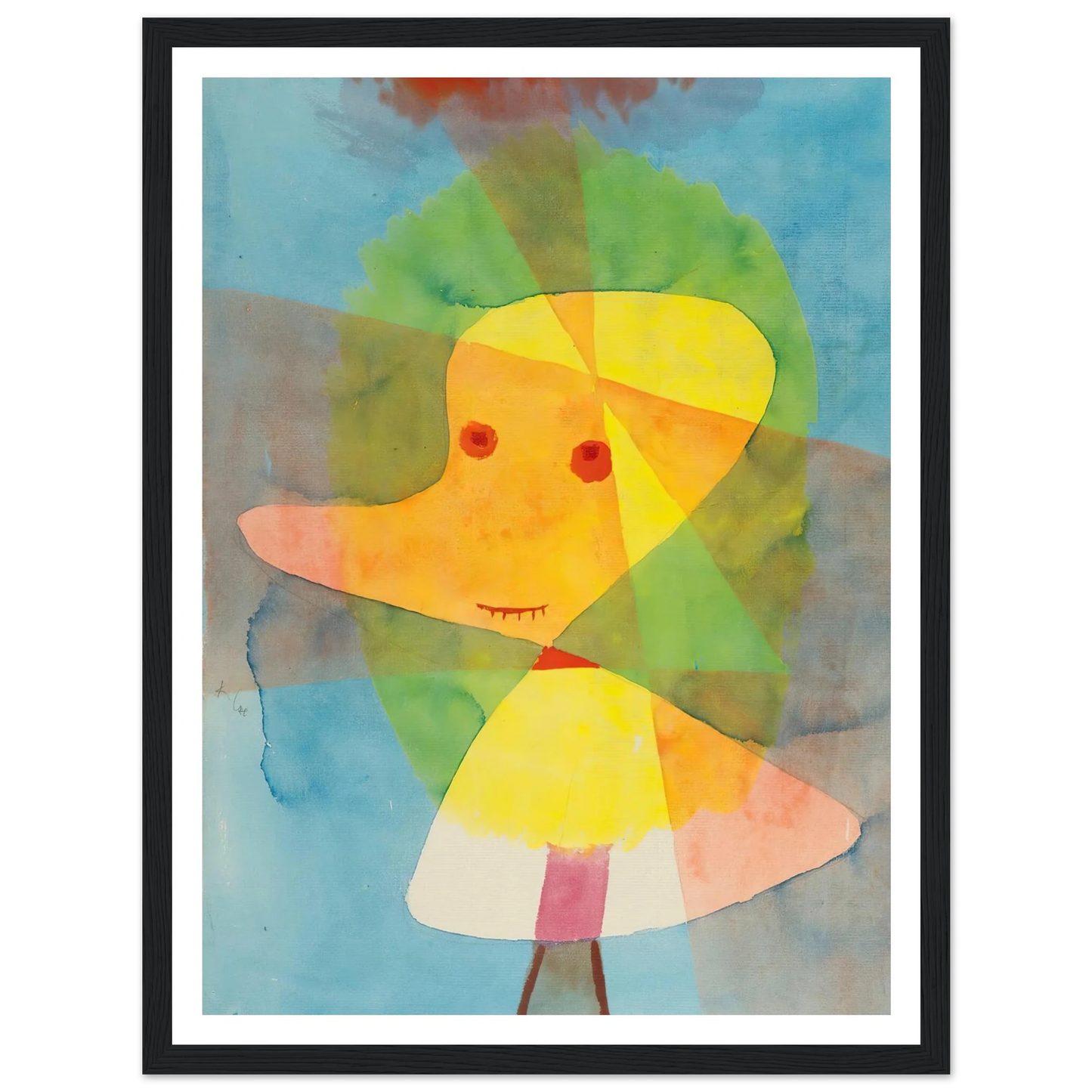 Kleiner Gartengeist (Small Garden Ghost) (1929) Art Print | Paul Klee - Framed Poster - 30x40 cm / 12x16″ - Black frame