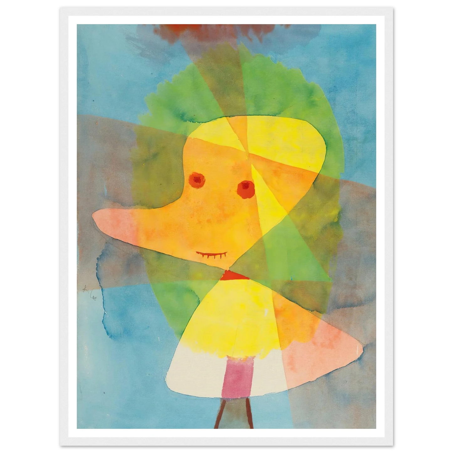 Kleiner Gartengeist (Small Garden Ghost) (1929) Art Print | Paul Klee - Framed Poster - 30x40 cm / 12x16″ - Black frame
