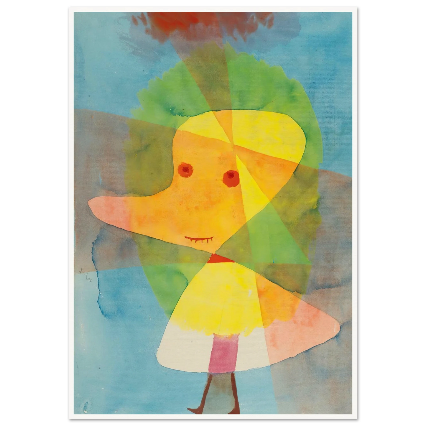Kleiner Gartengeist (Small Garden Ghost) (1929) Art Print | Paul Klee - Framed Poster - 30x40 cm / 12x16″ - Black frame
