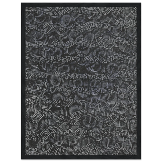 Kleisterpapier mit Verdrängungsdekor (1890 - 1910) Art Print | Anker Kyster - Framed Poster - 30x40 cm / 12x16″ - Black frame
