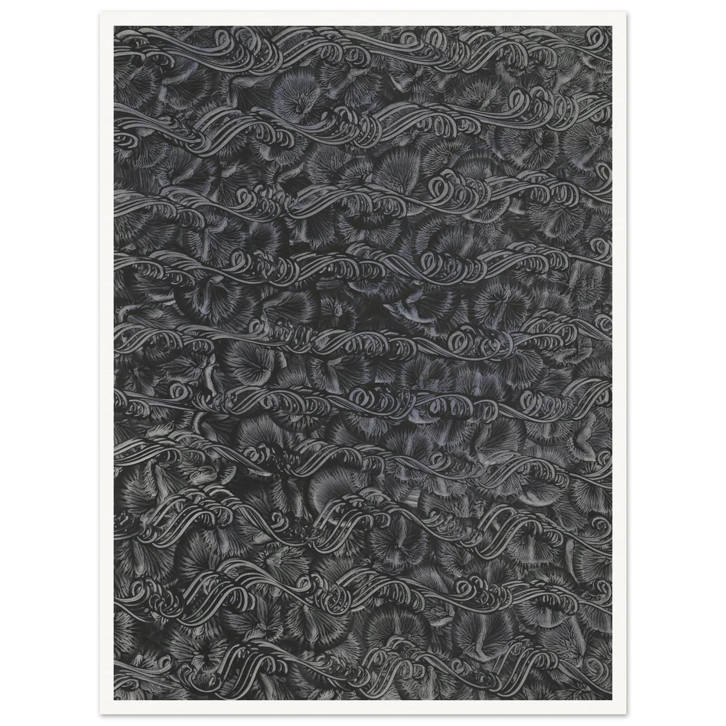 Kleisterpapier mit Verdrängungsdekor (1890 - 1910) Art Print | Anker Kyster - Framed Poster - 30x40 cm / 12x16″ - Black frame