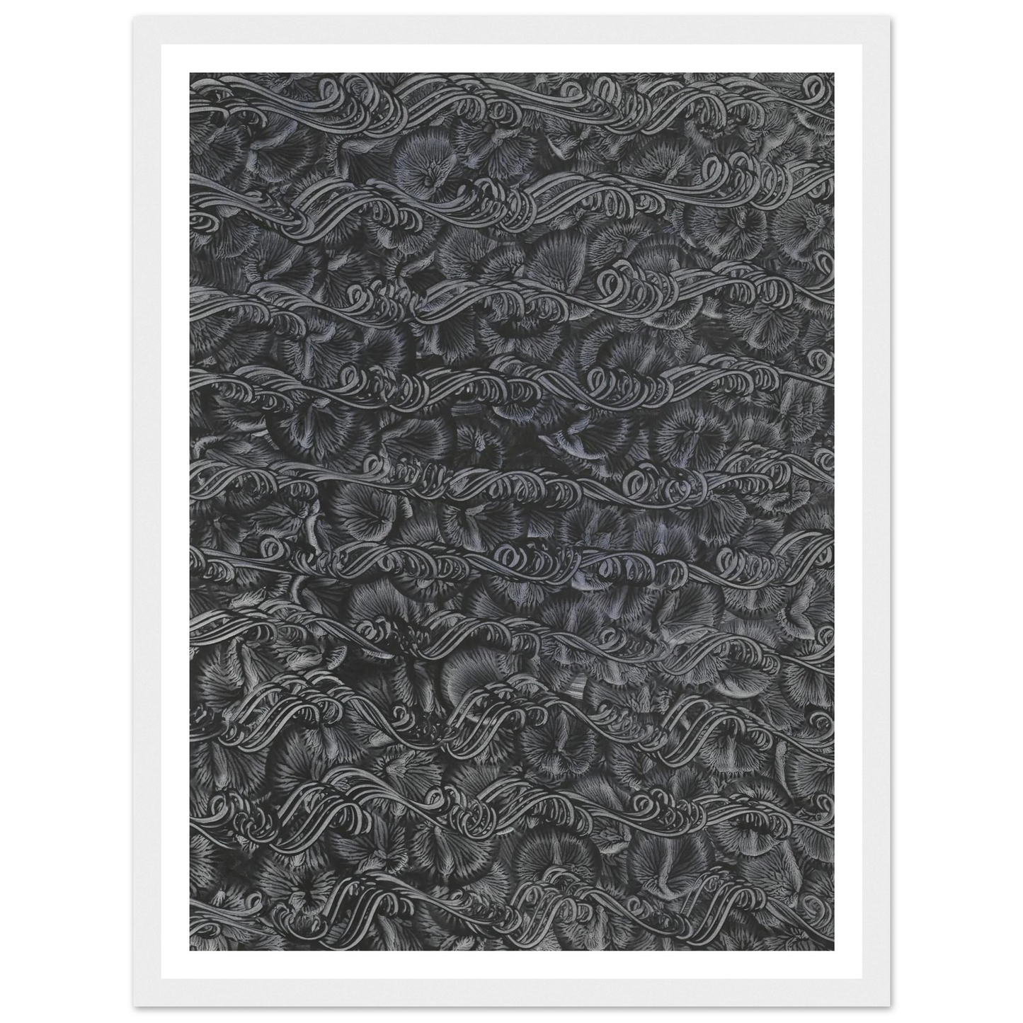 Kleisterpapier mit Verdrängungsdekor (1890 - 1910) Art Print | Anker Kyster - Framed Poster - 30x40 cm / 12x16″ - Black frame