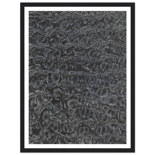 Kleisterpapier mit Verdrängungsdekor (1890 - 1910) Art Print | Anker Kyster - Framed Poster - 30x40 cm / 12x16″ - Black frame