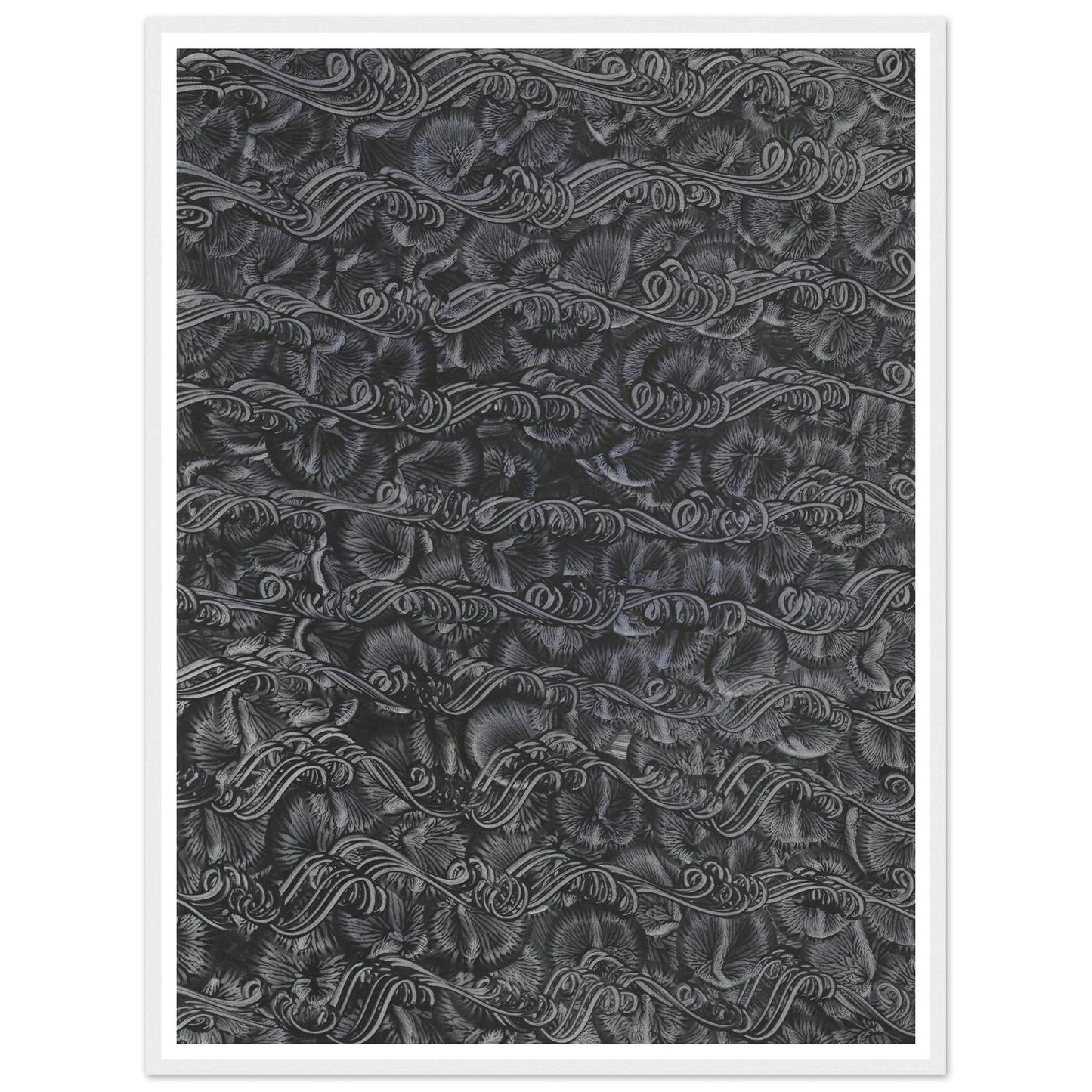 Kleisterpapier mit Verdrängungsdekor (1890 - 1910) Art Print | Anker Kyster - Framed Poster - 30x40 cm / 12x16″ - Black frame