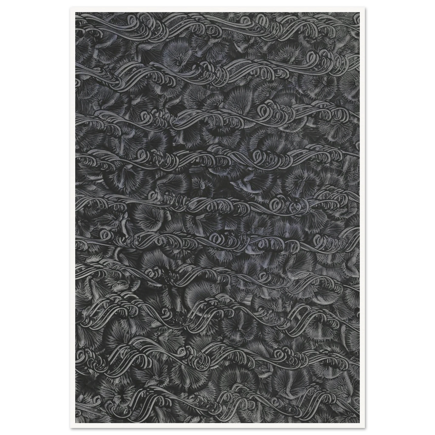 Kleisterpapier mit Verdrängungsdekor (1890 - 1910) Art Print | Anker Kyster - Framed Poster - 30x40 cm / 12x16″ - Black frame