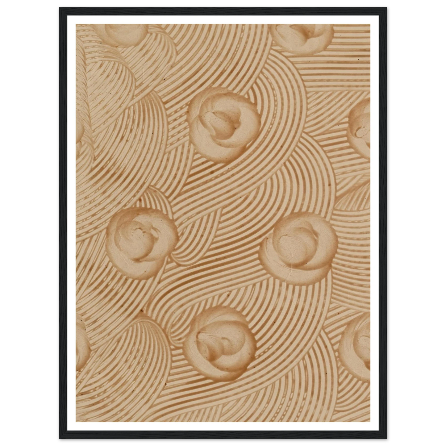 Kleisterpapier mit Verdrängungsdekor (1890) Art Print | Anker Kyster - Framed Poster - 30x40 cm / 12x16″ - Black frame