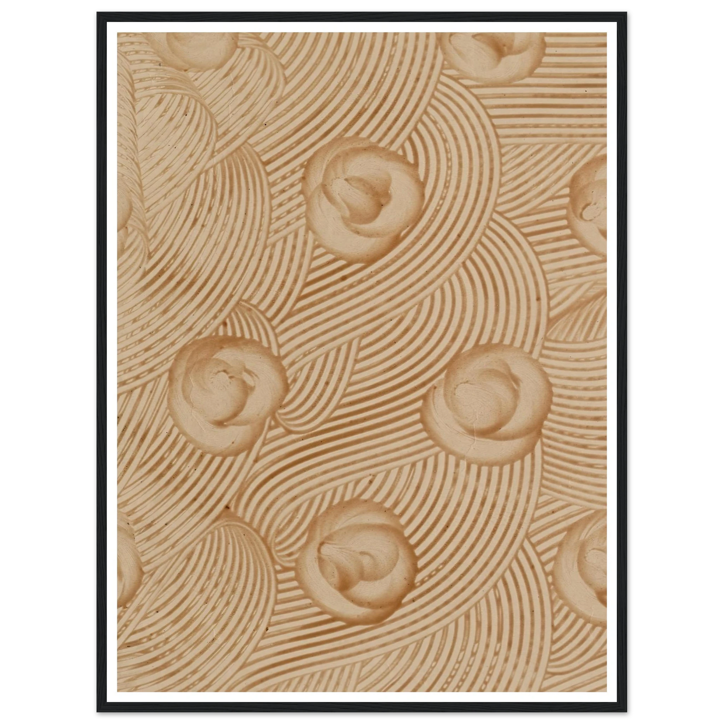 Kleisterpapier mit Verdrängungsdekor (1890) Art Print | Anker Kyster - Framed Poster - 30x40 cm / 12x16″ - Black frame