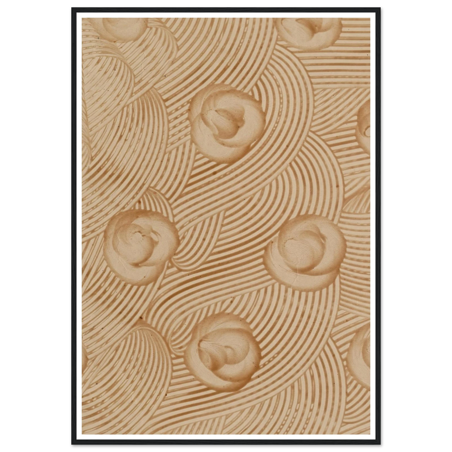 Kleisterpapier mit Verdrängungsdekor (1890) Art Print | Anker Kyster - Framed Poster - 30x40 cm / 12x16″ - Black frame