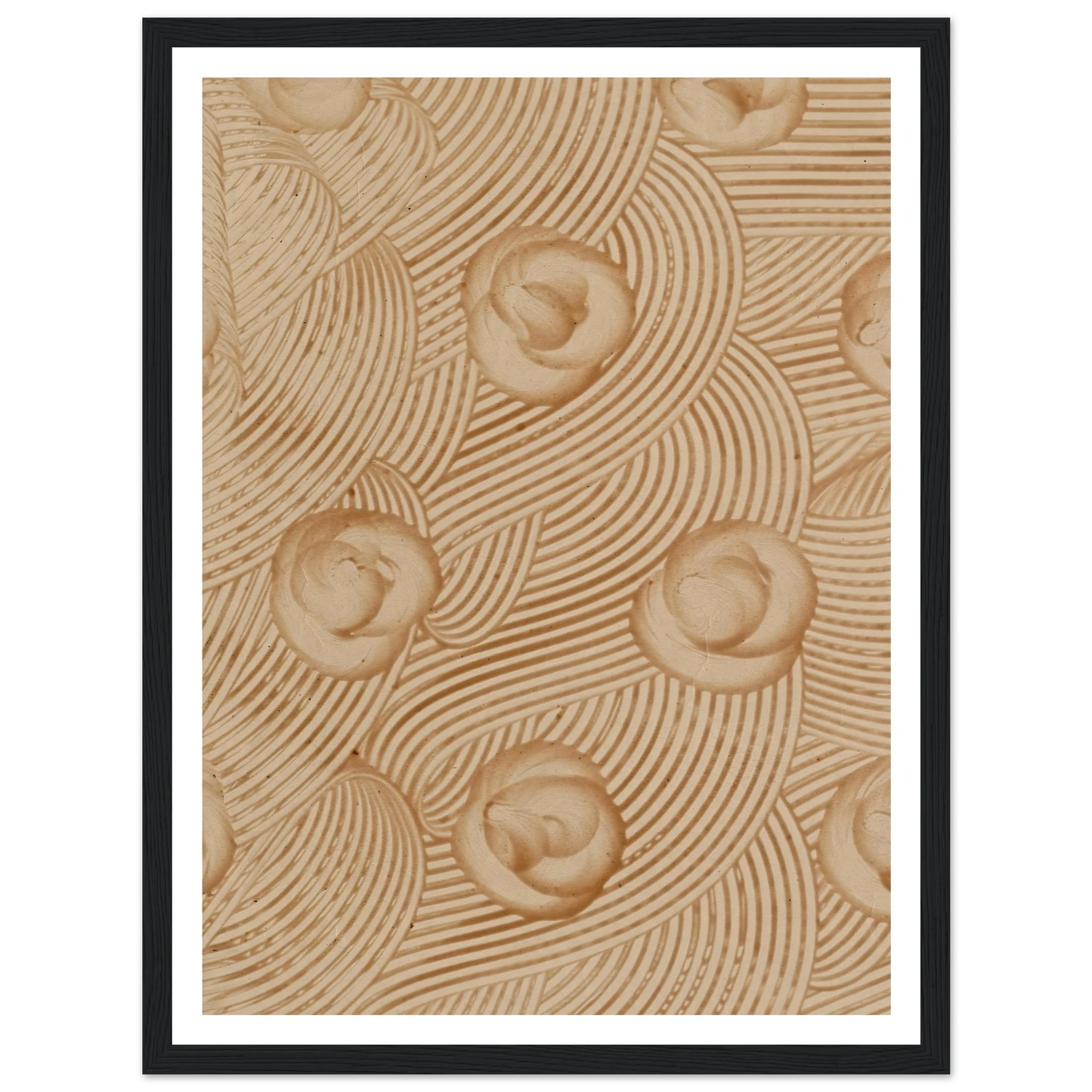 Kleisterpapier mit Verdrängungsdekor (1890) Art Print | Anker Kyster - Framed Poster - 30x40 cm / 12x16″ - Black frame