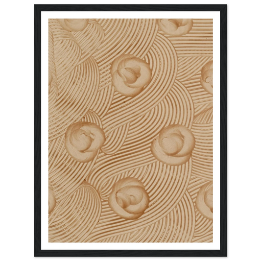 Kleisterpapier mit Verdrängungsdekor (1890) Art Print | Anker Kyster - Framed Poster - 30x40 cm / 12x16″ - Black frame
