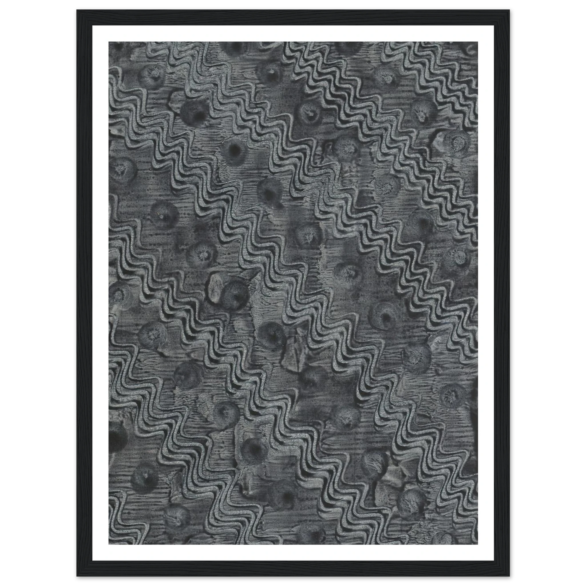 Kleisterpapier mit Verdrängungsdekor (1898) Art Print | Anker Kyster - Framed Poster - 30x40 cm / 12x16″ - Black frame