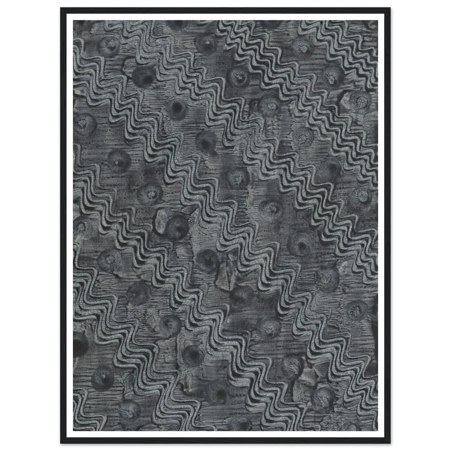 Kleisterpapier mit Verdrängungsdekor (1898) Art Print | Anker Kyster - Framed Poster - 30x40 cm / 12x16″ - Black frame