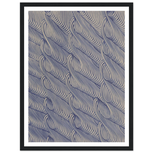 Kleisterpapier mit Verdrängungsdekor (Linienbündel) (1890) Art Print | Anker Kyster - Framed Poster - 30x40 cm / 12x16″ - Black frame