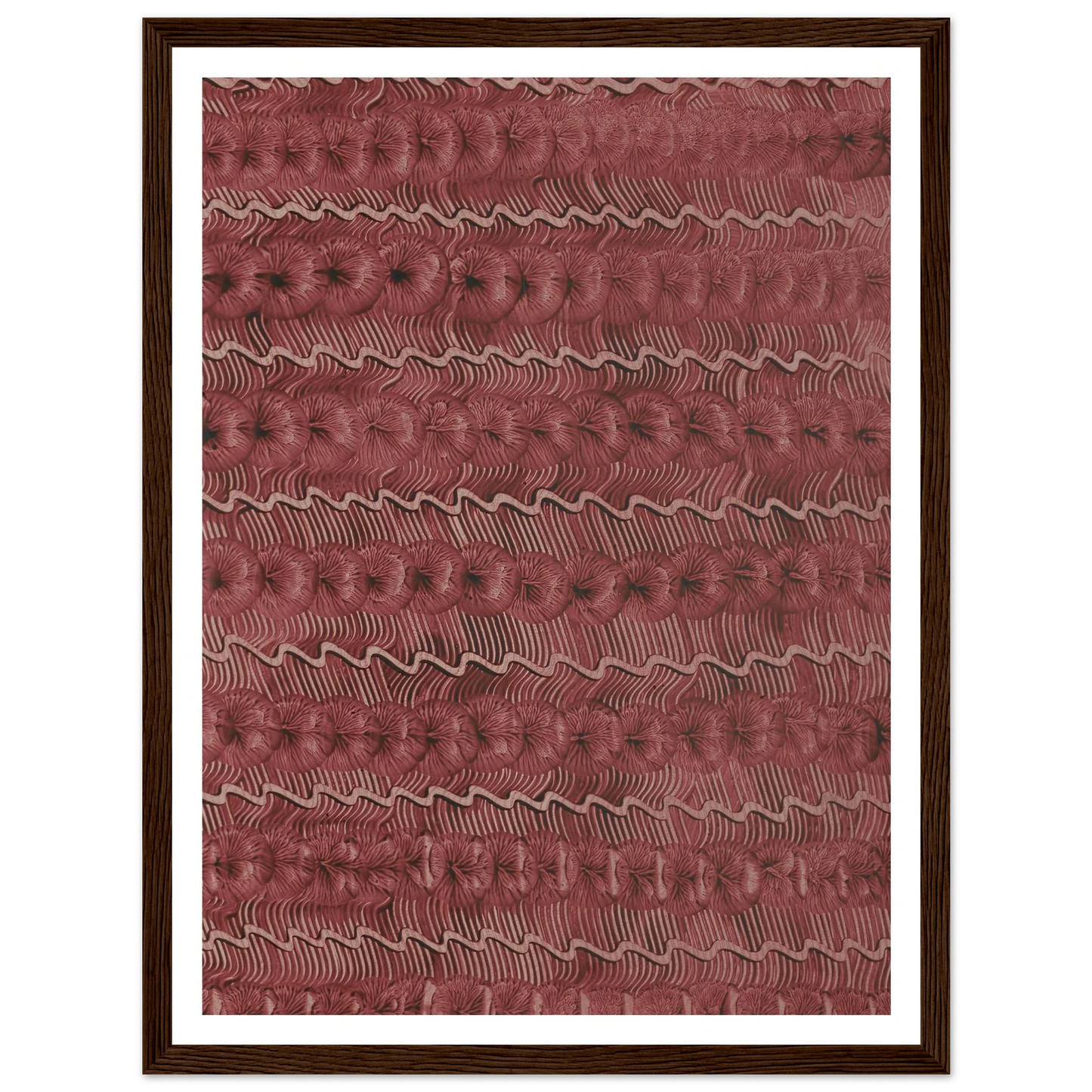 Kleisterpapier (Streifendekor) (1890 - 1910) Art Print | Anker Kyster - Framed Poster - 30x40 cm / 12x16″ - Black frame