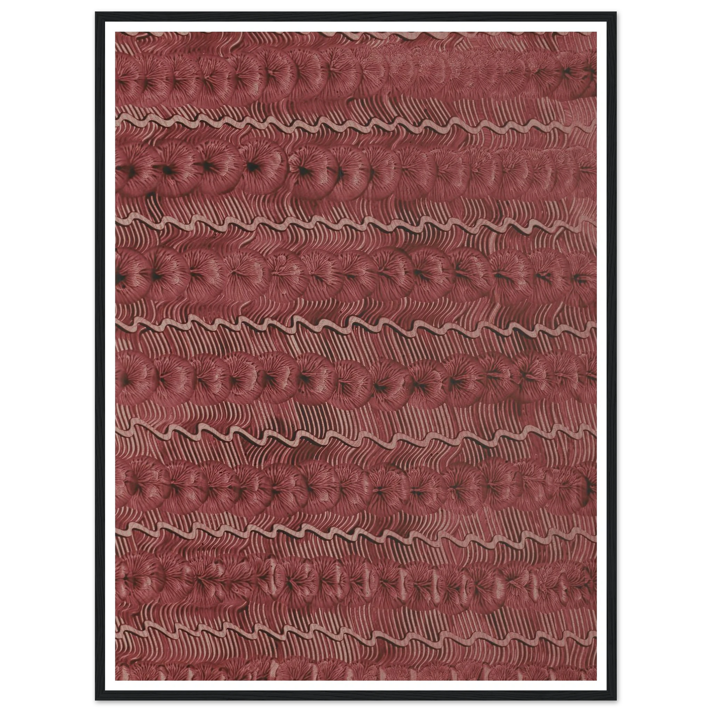 Kleisterpapier (Streifendekor) (1890 - 1910) Art Print | Anker Kyster - Framed Poster - 30x40 cm / 12x16″ - Black frame