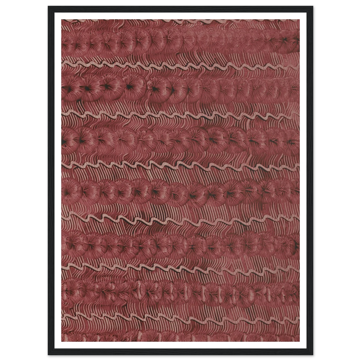 Kleisterpapier (Streifendekor) (1890 - 1910) Art Print | Anker Kyster - Framed Poster - 30x40 cm / 12x16″ - Black frame