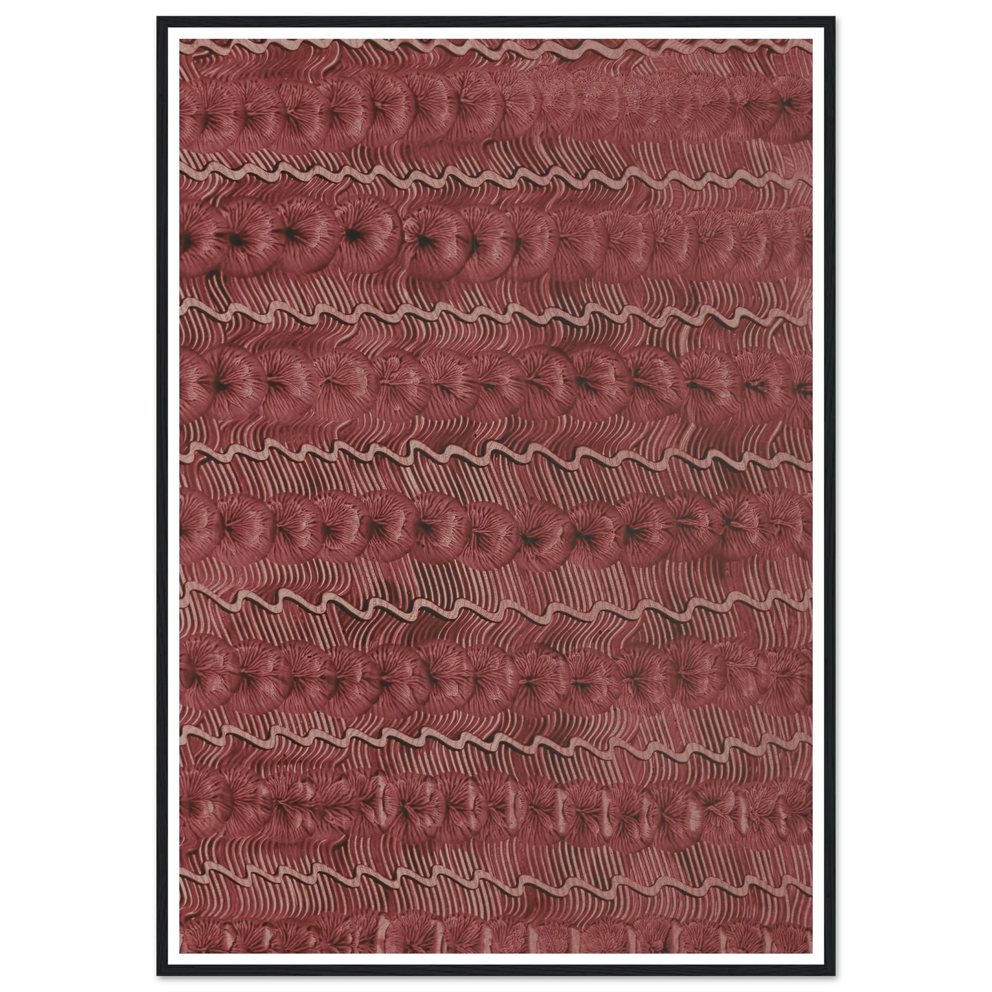 Kleisterpapier (Streifendekor) (1890 - 1910) Art Print | Anker Kyster - Framed Poster - 30x40 cm / 12x16″ - Black frame