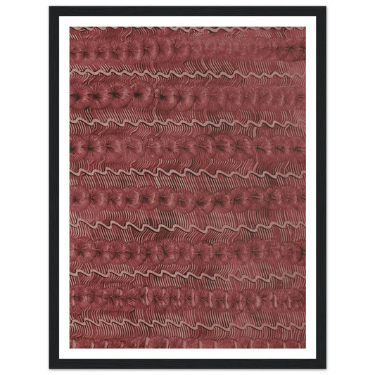 Kleisterpapier (Streifendekor) (1890 - 1910) Art Print | Anker Kyster - Framed Poster - 30x40 cm / 12x16″ - Black frame