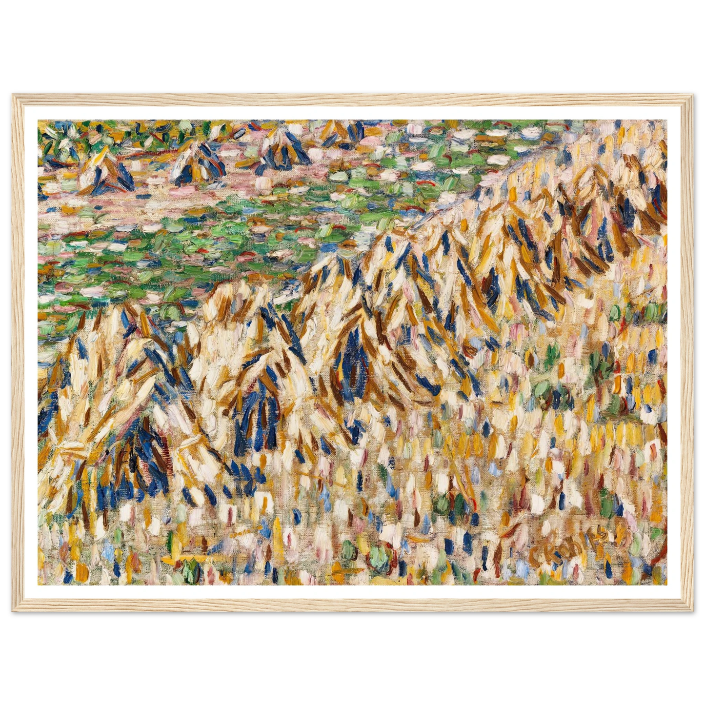 Kornpuppen im Kornfeld (1907) Art Print | Christian Rohlfs - Framed Poster - 30x40 cm / 12x16″ - Black frame