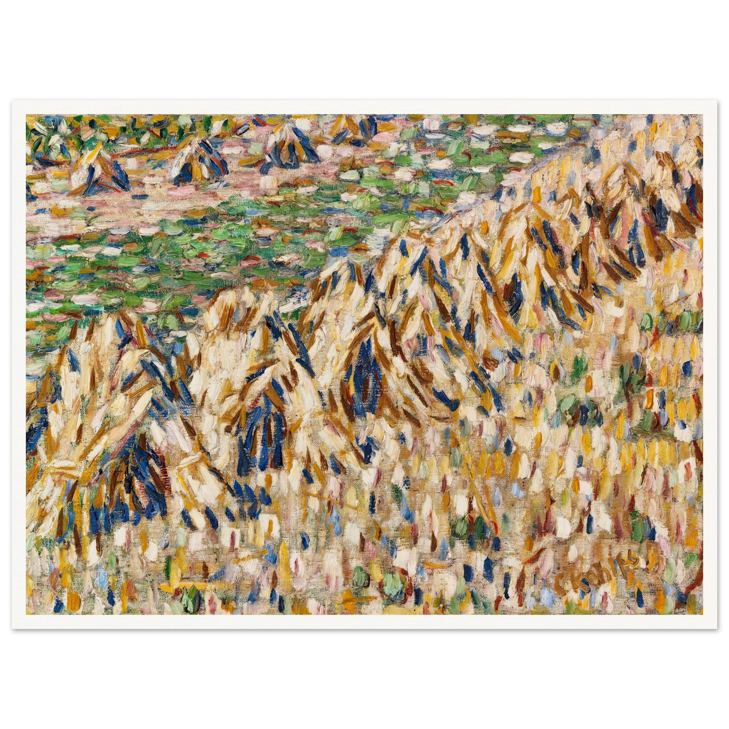 Kornpuppen im Kornfeld (1907) Art Print | Christian Rohlfs - Framed Poster - 30x40 cm / 12x16″ - Black frame