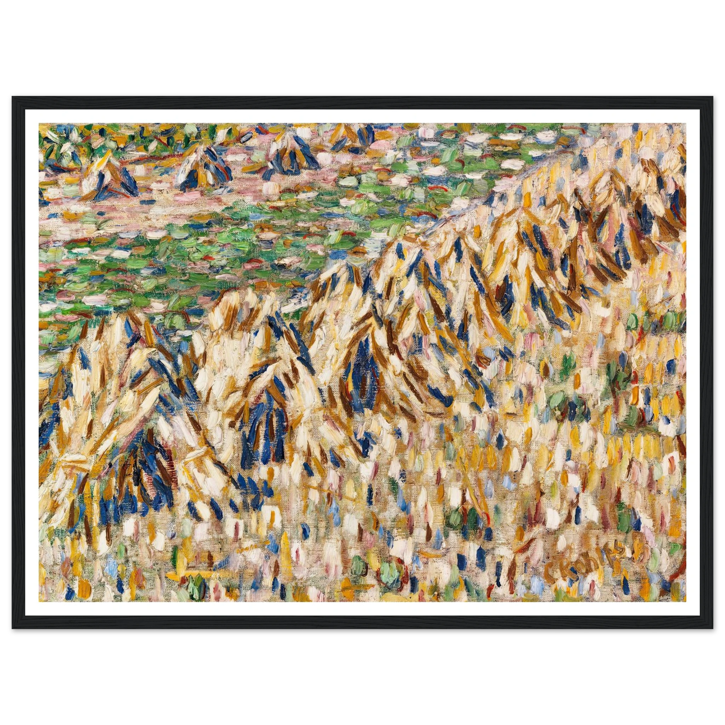 Kornpuppen im Kornfeld (1907) Art Print | Christian Rohlfs - Framed Poster - 30x40 cm / 12x16″ - Black frame