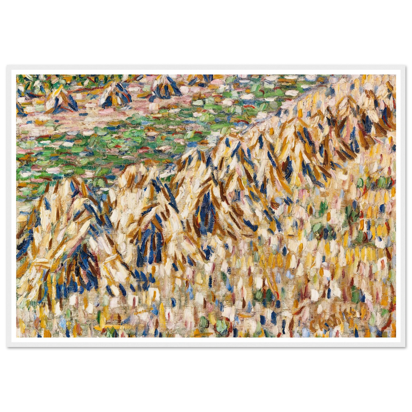 Kornpuppen im Kornfeld (1907) Art Print | Christian Rohlfs - Framed Poster - 30x40 cm / 12x16″ - Black frame
