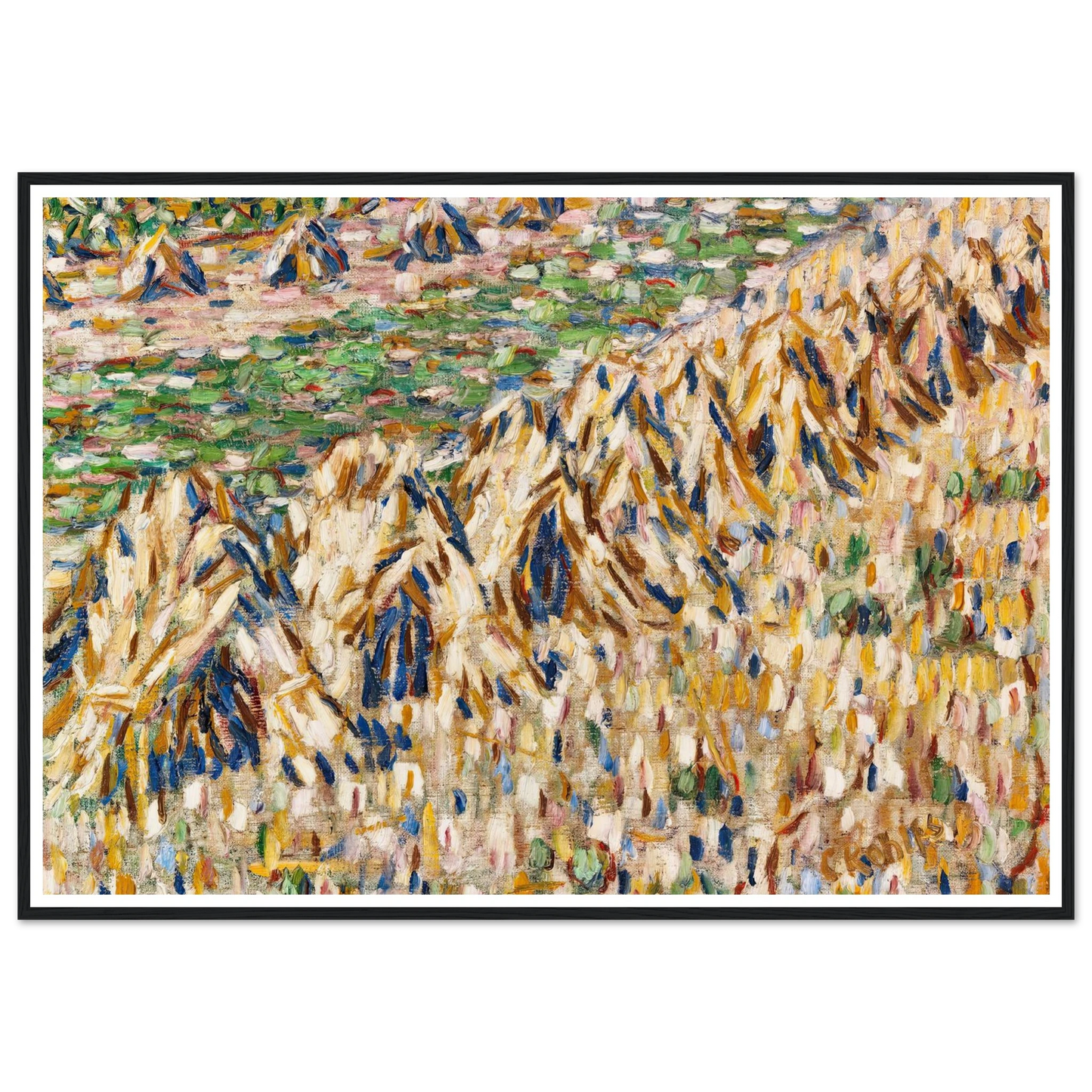 Kornpuppen im Kornfeld (1907) Art Print | Christian Rohlfs - Framed Poster - 30x40 cm / 12x16″ - Black frame