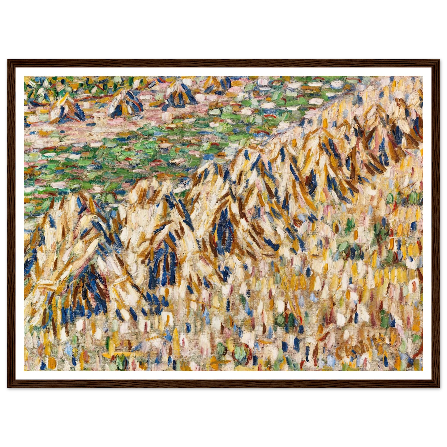 Kornpuppen im Kornfeld (1907) Art Print | Christian Rohlfs - Framed Poster - 30x40 cm / 12x16″ - Black frame