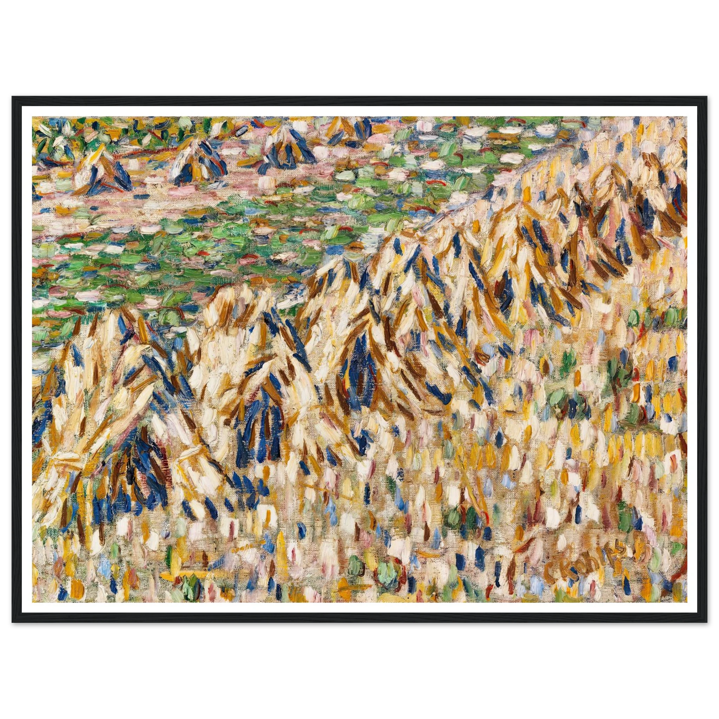 Kornpuppen im Kornfeld (1907) Art Print | Christian Rohlfs - Framed Poster - 30x40 cm / 12x16″ - Black frame