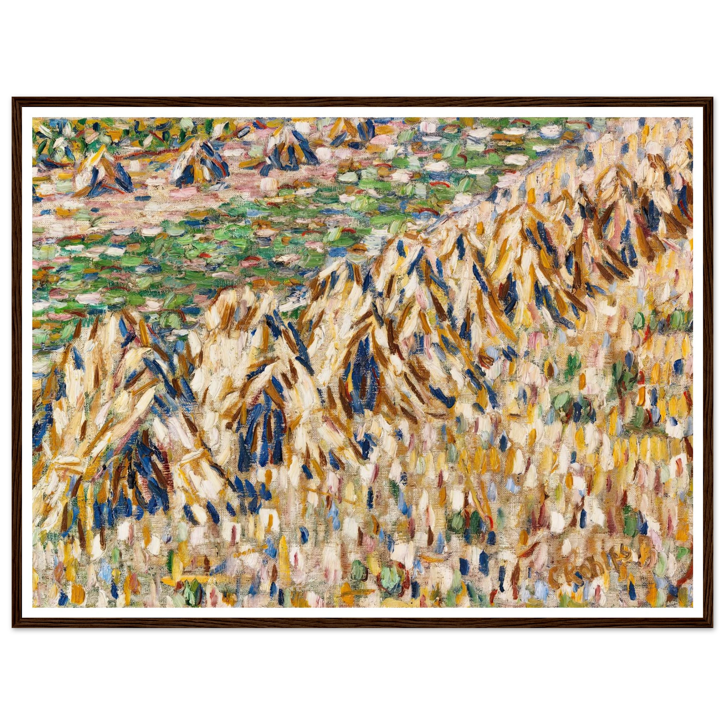 Kornpuppen im Kornfeld (1907) Art Print | Christian Rohlfs - Framed Poster - 30x40 cm / 12x16″ - Black frame