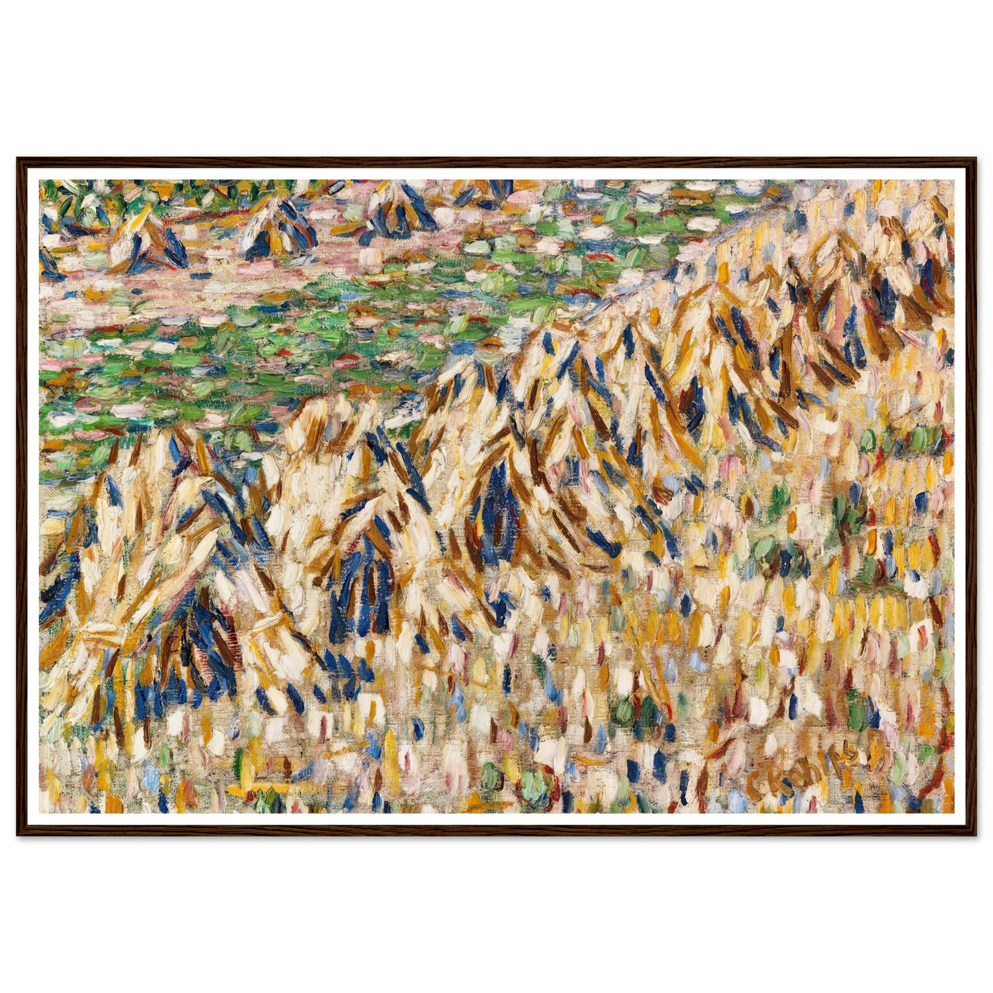 Kornpuppen im Kornfeld (1907) Art Print | Christian Rohlfs - Framed Poster - 30x40 cm / 12x16″ - Black frame