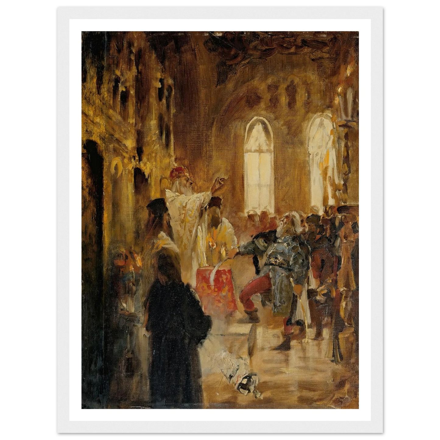 Krönungsszene Art Print | Jan Matejko - Framed Poster - 30x40 cm / 12x16″ - Black frame