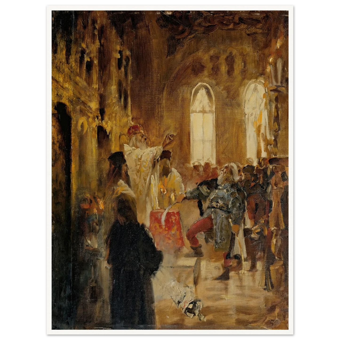 Krönungsszene Art Print | Jan Matejko - Framed Poster - 30x40 cm / 12x16″ - Black frame