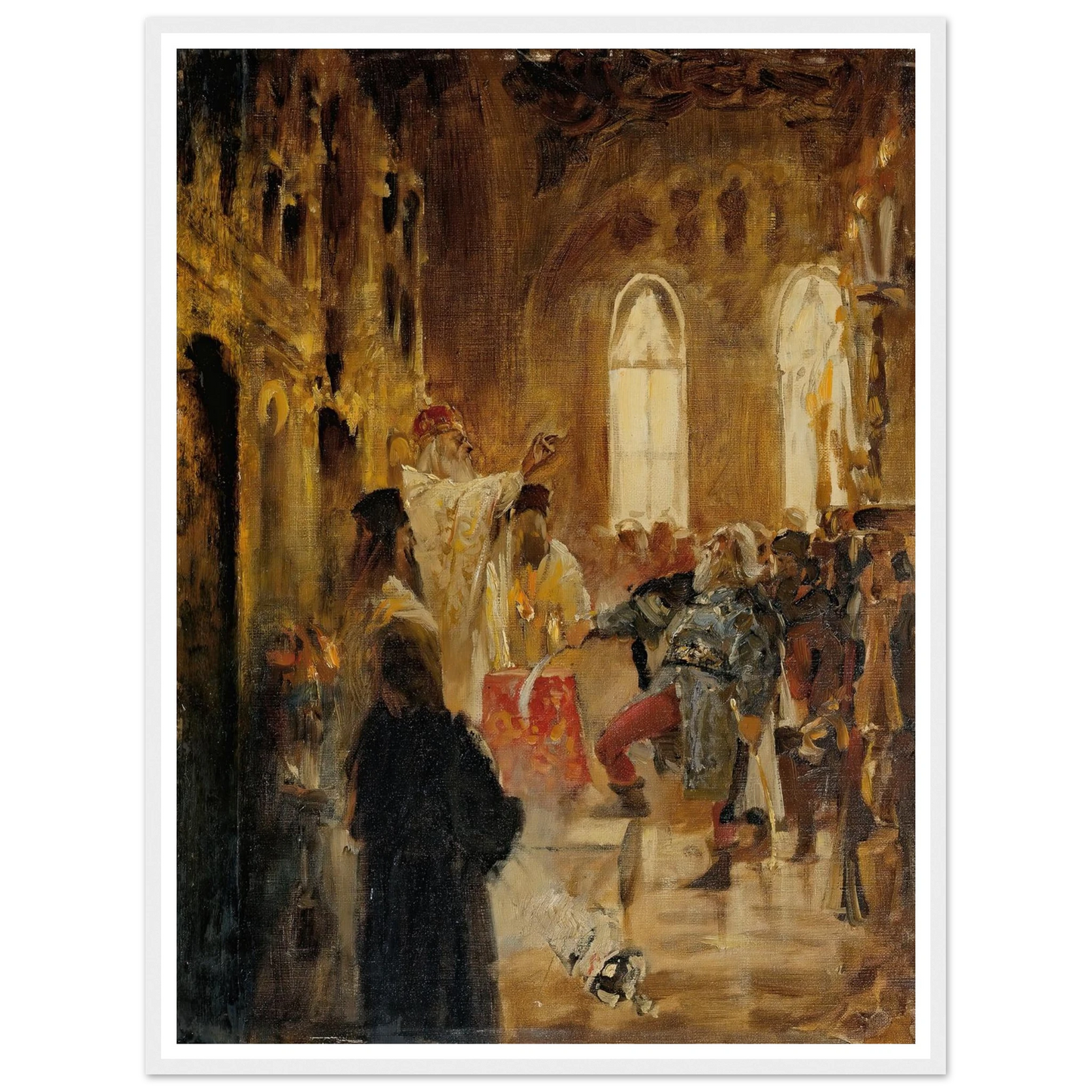 Krönungsszene Art Print | Jan Matejko - Framed Poster - 30x40 cm / 12x16″ - Black frame