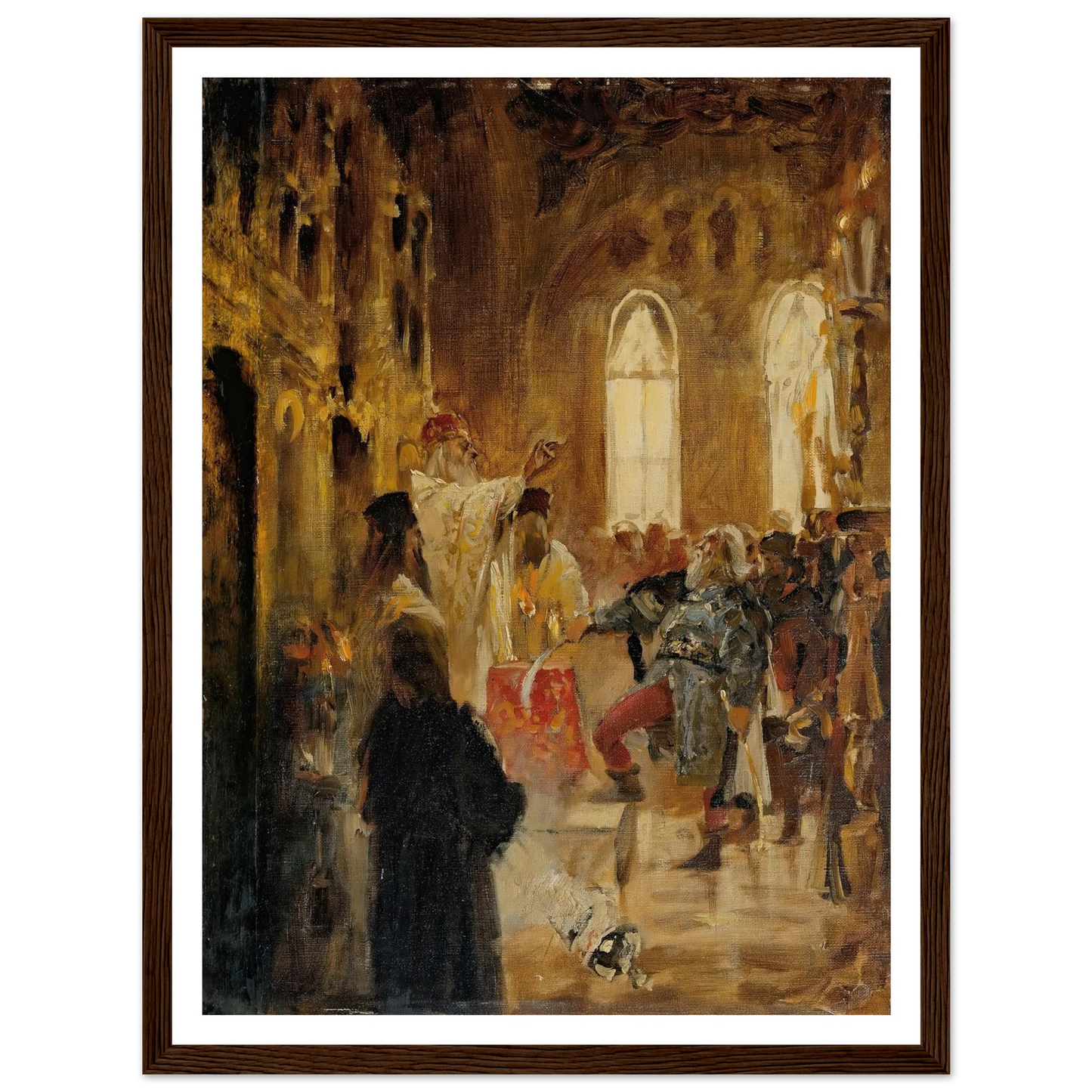 Krönungsszene Art Print | Jan Matejko - Framed Poster - 30x40 cm / 12x16″ - Black frame