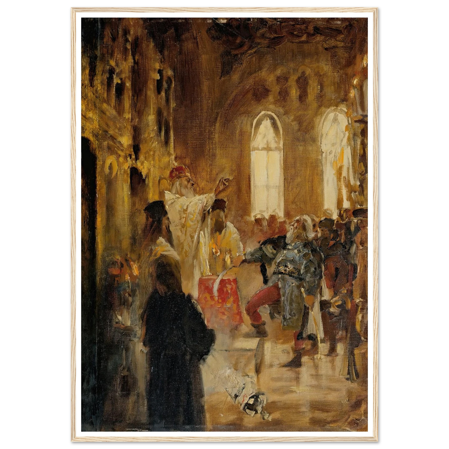 Krönungsszene Art Print | Jan Matejko - Framed Poster - 30x40 cm / 12x16″ - Black frame