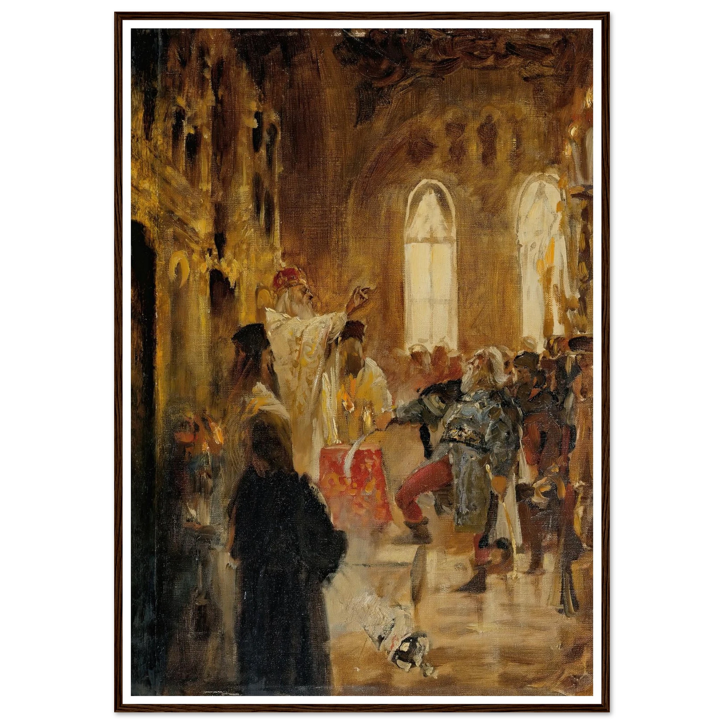 Krönungsszene Art Print | Jan Matejko - Framed Poster - 30x40 cm / 12x16″ - Black frame