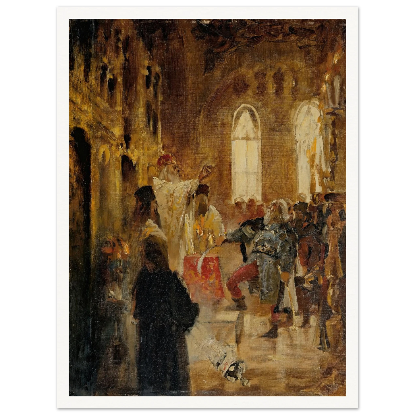 Krönungsszene Art Print | Jan Matejko - Framed Poster - 30x40 cm / 12x16″ - Black frame