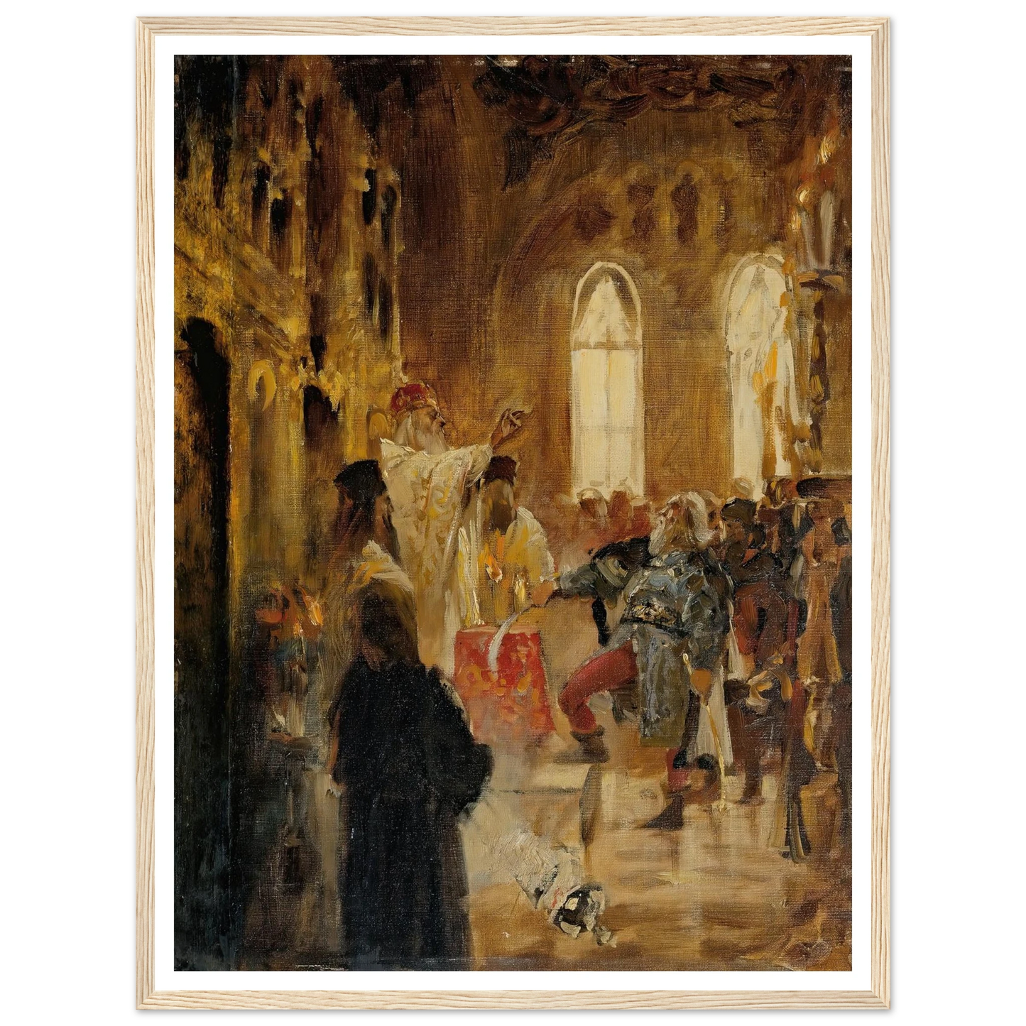 Krönungsszene Art Print | Jan Matejko - Framed Poster - 30x40 cm / 12x16″ - Black frame