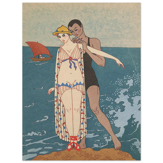 L’ Ilot (1914) Art Print | George Barbier - Framed Poster - 30x40 cm / 12x16″ - Black frame