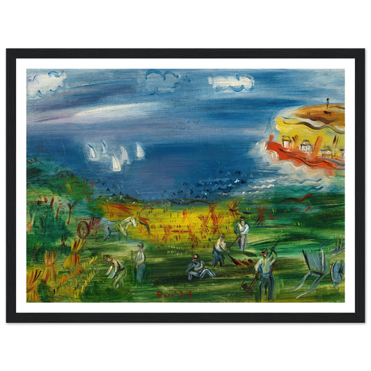 La baie de Sainte-Adresse Art Print | Raoul Dufy - Framed Poster - 30x40 cm / 12x16″ - Black frame