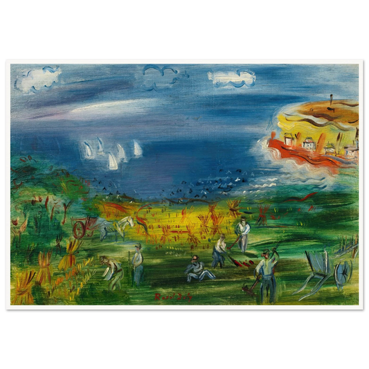La baie de Sainte-Adresse Art Print | Raoul Dufy - Framed Poster - 30x40 cm / 12x16″ - Black frame