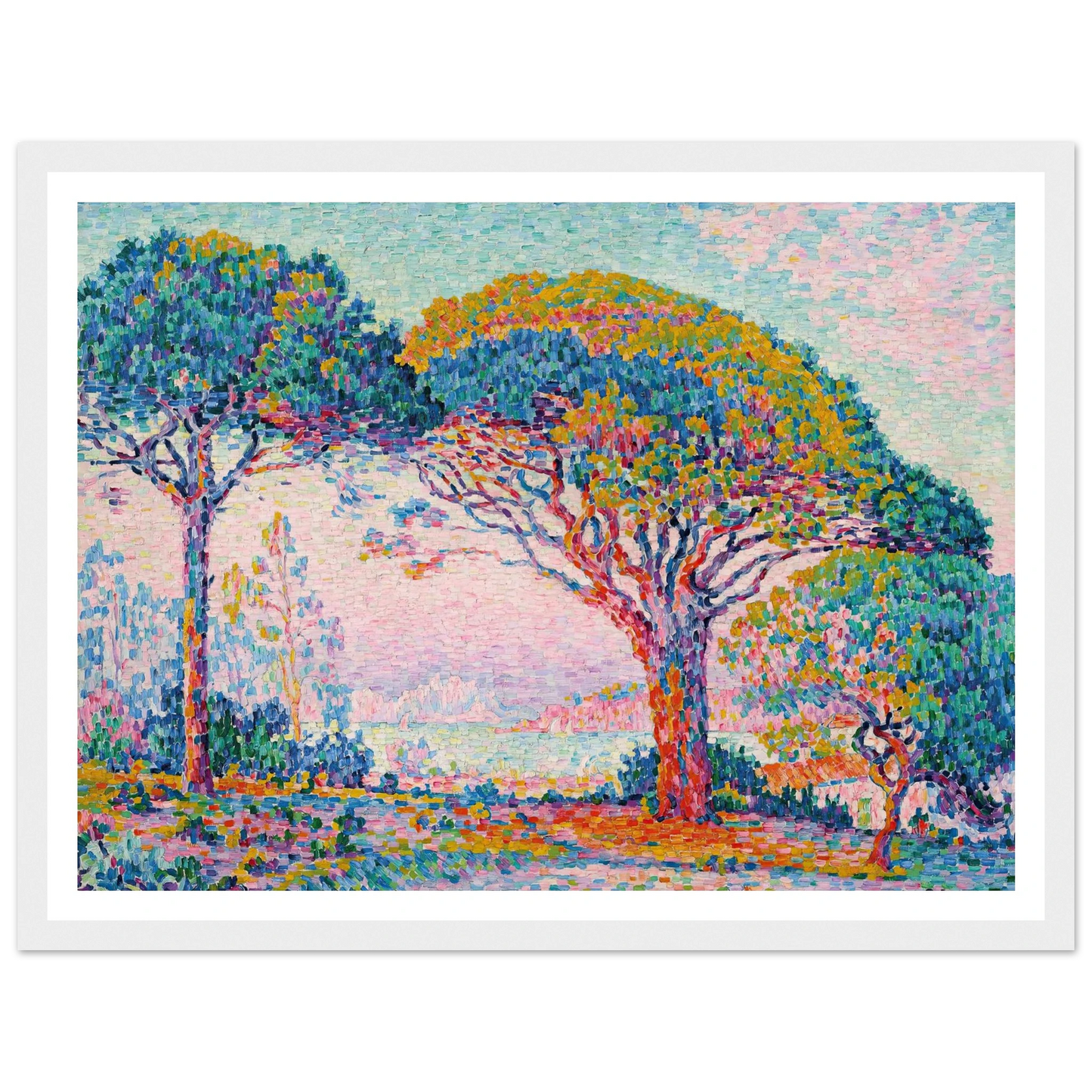 La Baie (Saint-Tropez) (1907) Art Print | Paul Signac - Framed Poster - 30x40 cm / 12x16″ - Black frame