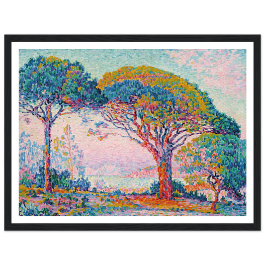 La Baie (Saint-Tropez) (1907) Art Print | Paul Signac - Framed Poster - 30x40 cm / 12x16″ - Black frame