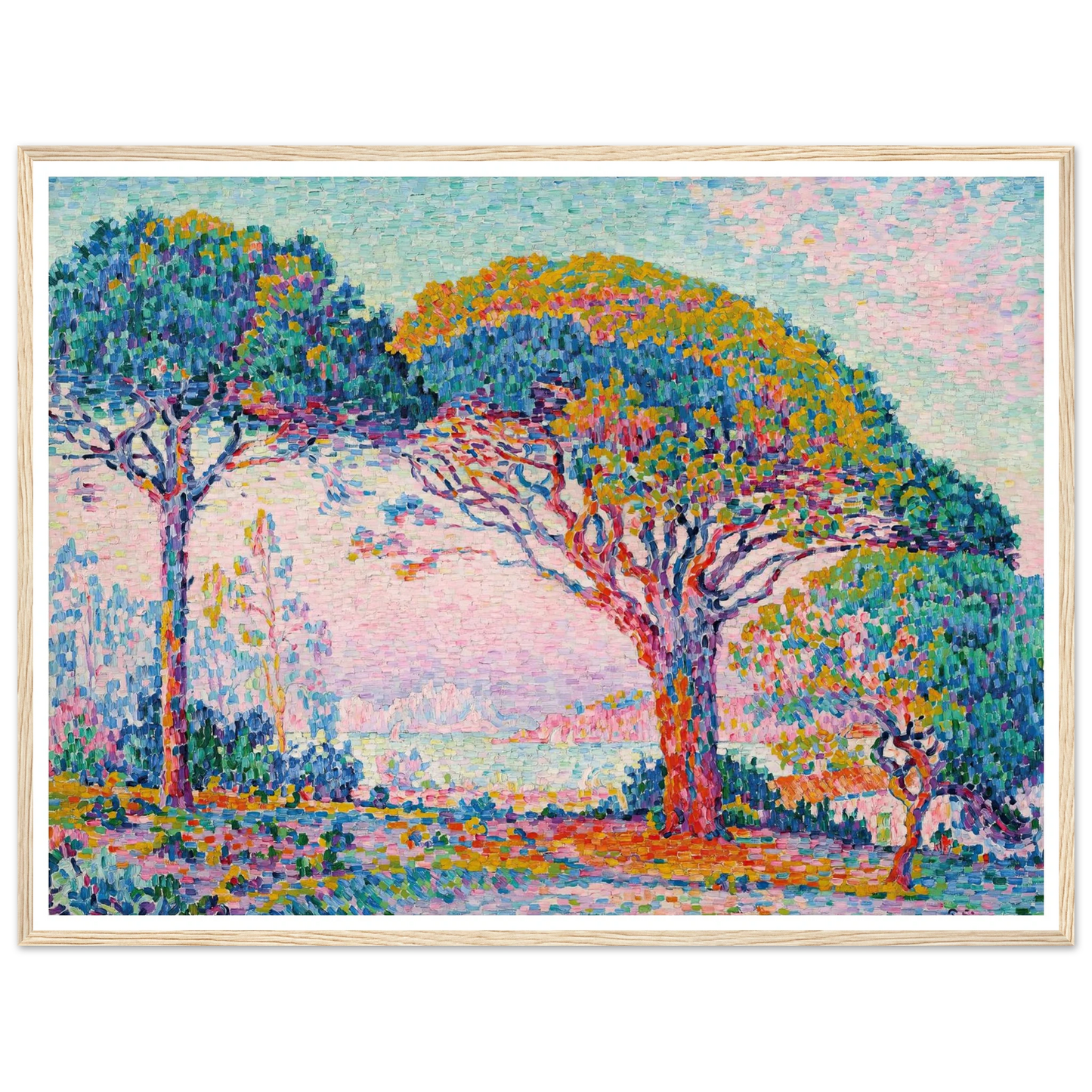 La Baie (Saint-Tropez) (1907) Art Print | Paul Signac - Framed Poster - 30x40 cm / 12x16″ - Black frame