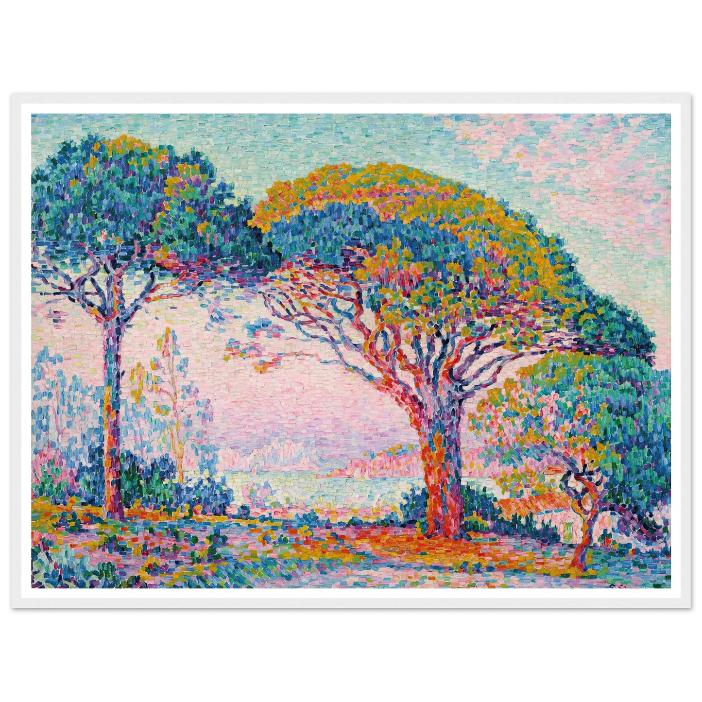 La Baie (Saint-Tropez) (1907) Art Print | Paul Signac - Framed Poster - 30x40 cm / 12x16″ - Black frame