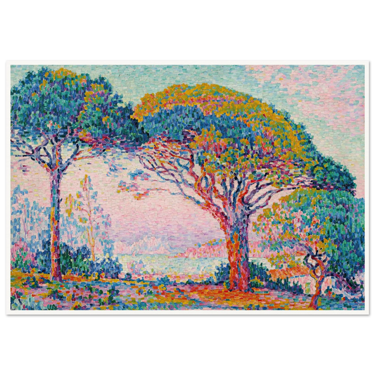 La Baie (Saint-Tropez) (1907) Art Print | Paul Signac - Framed Poster - 30x40 cm / 12x16″ - Black frame