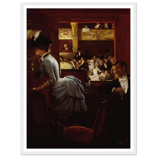 La Baignoire, au théâtre des Variétés (1883) Art Print | Jean Beraud - Framed Poster - 30x40 cm / 12x16″ - Black frame