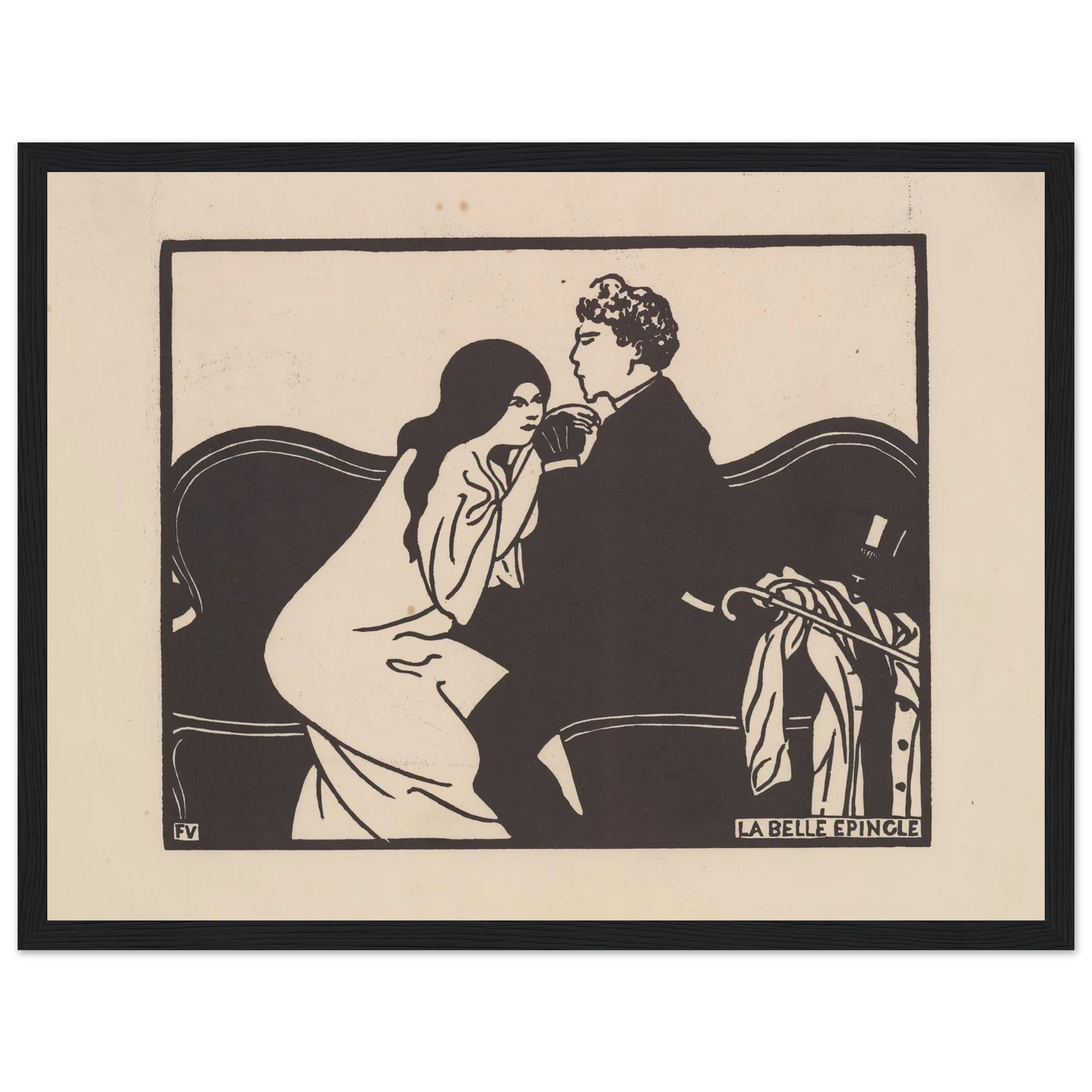 La belle épingle Art Print | Felix Vallotton - Framed Poster - 30x40 cm / 12x16″ - Black frame