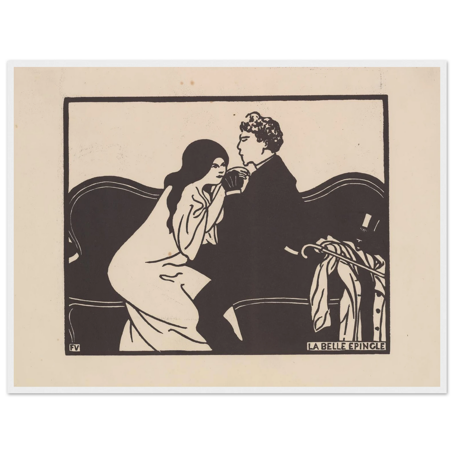 La belle épingle Art Print | Felix Vallotton - Framed Poster - 30x40 cm / 12x16″ - Black frame